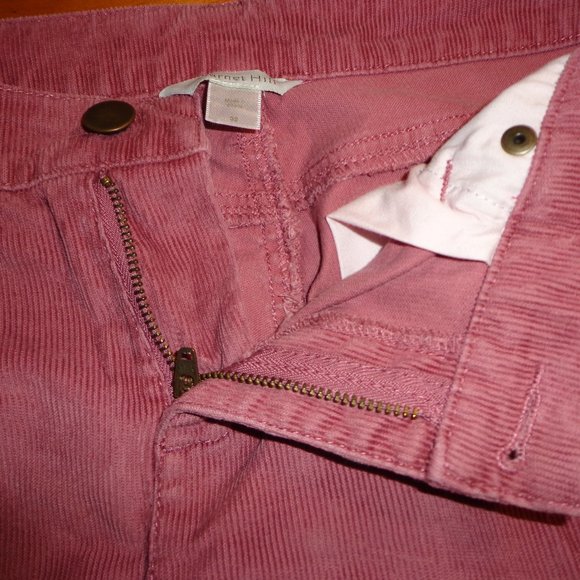 Garnet Hill Slim 5-Pocket Cord Size 2 Rose Zip/Button Closure - Picture 6 of 13